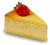 A picture of a slice of cheese cake.