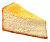 A picture of a slice of cheese cake.