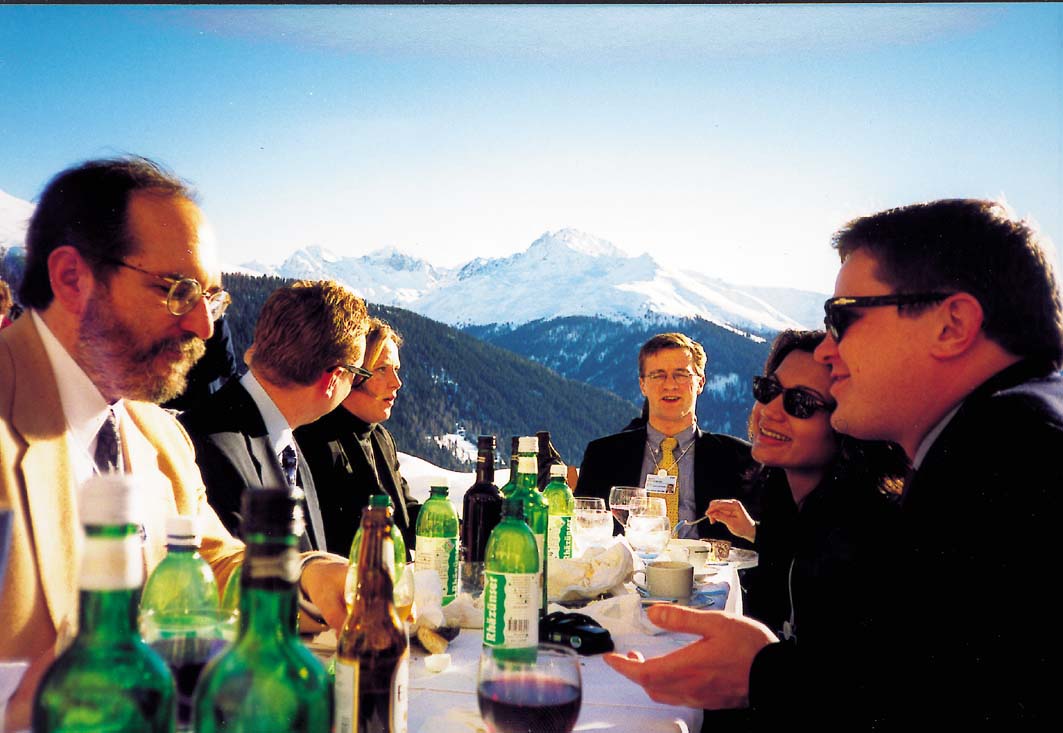 Schatzalp Lunch at Davos: This is where we had lunch at the final day at Davos. Already I had forgotten how spectacular the scenery and how collegial and friendly the spirit of Davos is. Thanks to Suzanne McCullough at WorldLink for sending this picture.